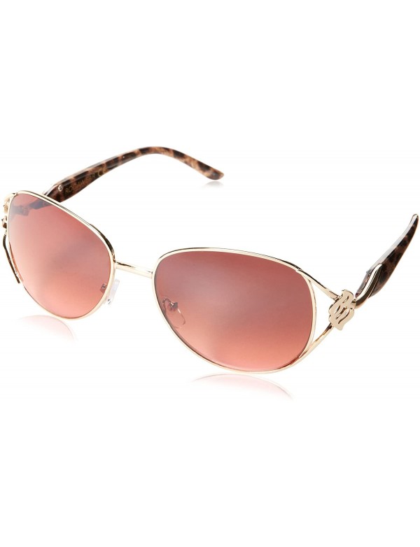 Oval Women's R538 Oval Sunglasses - Gold/Animal - C611HJIUX6T $46.62