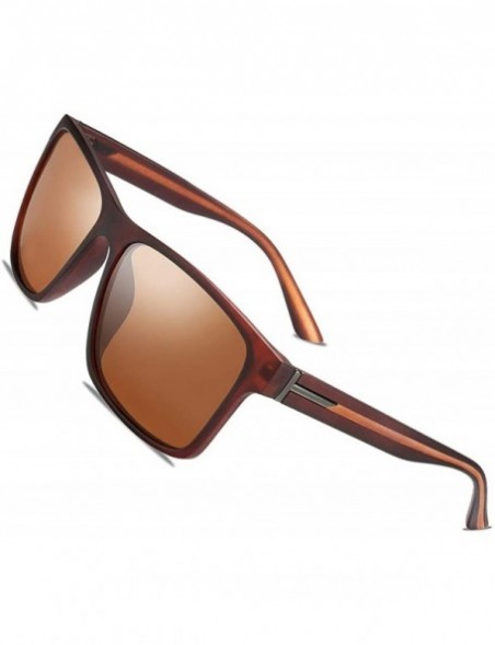 Sport Polarized Sunglasses for Men Women Driving Fishing Mens Sunglasses Rectangular Vintage Sun Glasses - C318WQ527UU $12.66
