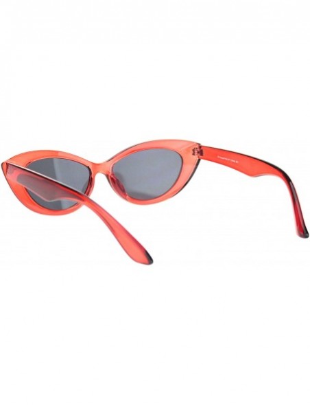 Cat Eye Womens Oval Gothic Mod Cat Eye Plastic Fashion Sunglasses - Red Black - CO18OCXDDXT $8.43