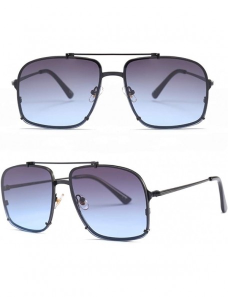 Square Vintage Polarized Sunglasses Glasses Protection - C818R7QMLQQ $8.49