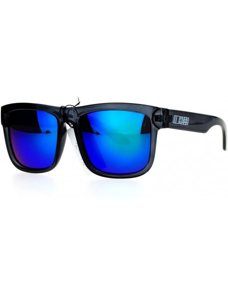 Wayfarer Mens Neon Pop Horn Rim Sport Horned Sunglasses - Slate Teal - CY12EO5Q403 $9.87