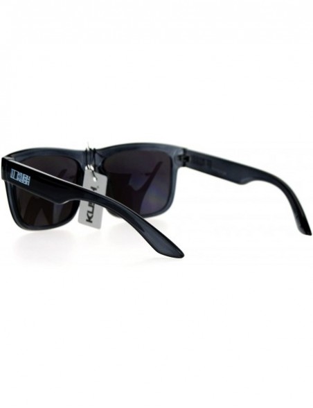 Wayfarer Mens Neon Pop Horn Rim Sport Horned Sunglasses - Slate Teal - CY12EO5Q403 $9.87