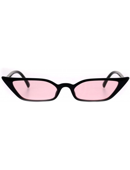 Cat Eye Womens Gothic Vintage Style Cat Eye Plastic Pop Color Lens Sunglasses - Black Pink - CS18EMIRX9A $9.42