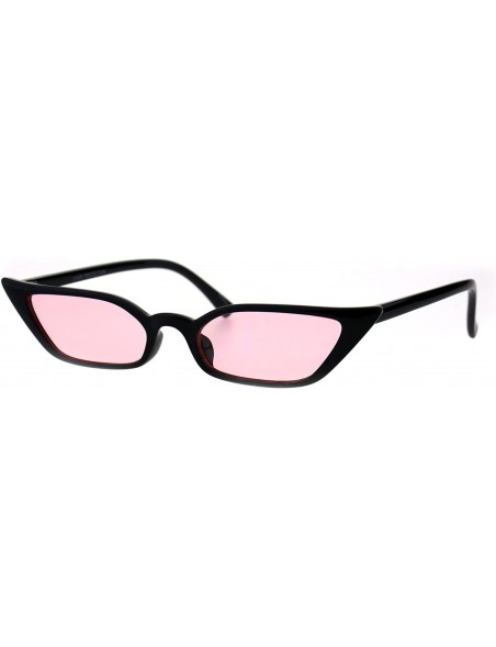 Cat Eye Womens Gothic Vintage Style Cat Eye Plastic Pop Color Lens Sunglasses - Black Pink - CS18EMIRX9A $9.42