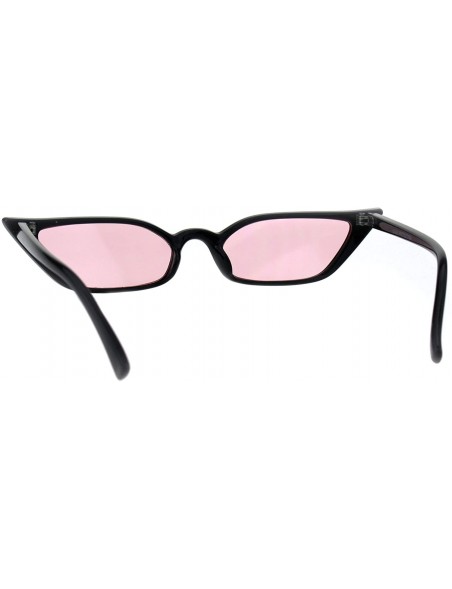 Cat Eye Womens Gothic Vintage Style Cat Eye Plastic Pop Color Lens Sunglasses - Black Pink - CS18EMIRX9A $9.42