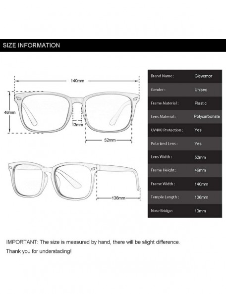 Sport Polarized Sunglasses for Men Women Vintage Square Frame 100% UV Protection Lens - A7 Black/Blue Mirror - CC19483D9AT $1...