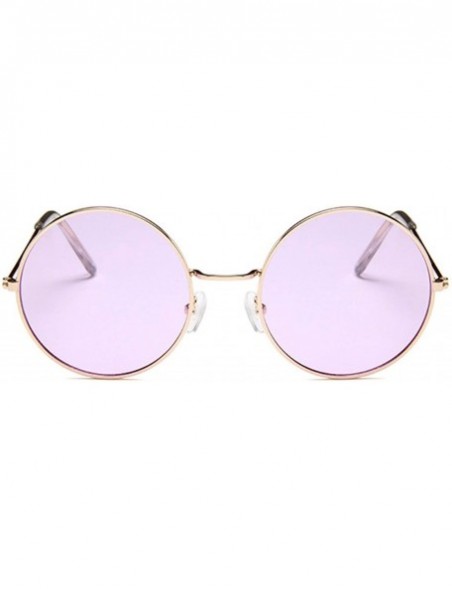 Round Round Small Sunglasses Women Vintage Metal Cheap Sun Glasses Retro Circle Eyewear - Goldred - CA197Y67CIW $24.57