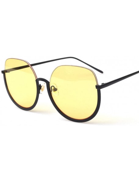Round Sun Glasses Round Candy Color Sunglasses Fashion Vintage Hip Hop Style Lenses Glasses Drop Ship-Yellow - CO199HR2RRX $5...
