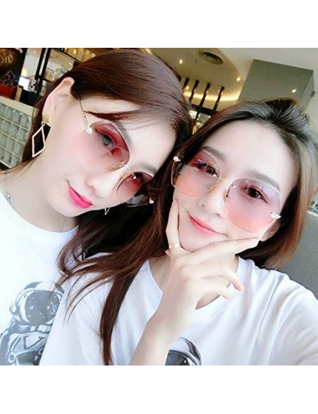 Butterfly The New Fashion Diamond Sunglasses for Women Oversized Vintage Polarized - Gradient Orange - CJ18RW5MU7A $11.14