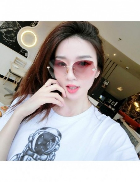 Butterfly The New Fashion Diamond Sunglasses for Women Oversized Vintage Polarized - Gradient Orange - CJ18RW5MU7A $11.14