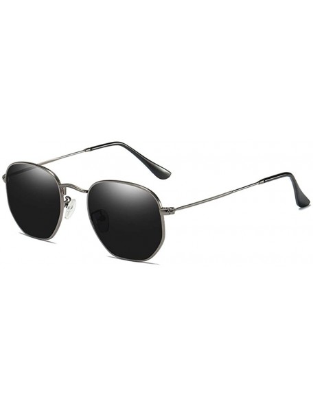 Oversized Unisex Polarized Sunglasses Classic Men Retro UV400 Sun Glasses - B - CP197TY20WT $11.92