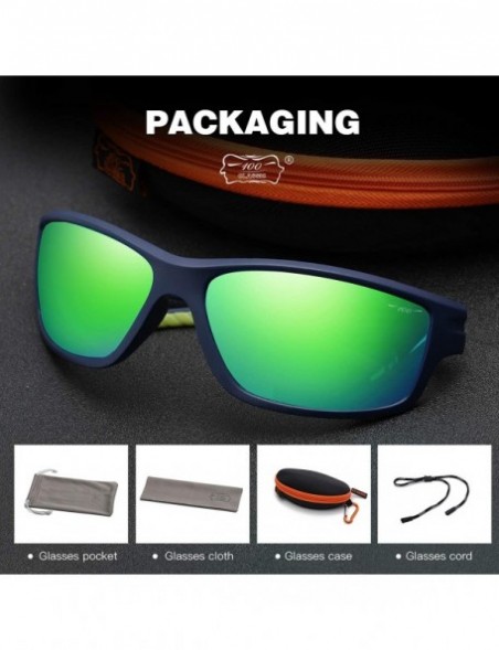 Rimless Sports Sunglasses Polarized Lens with TR90 Frame for Men Women - Green - C418M2C35IZ $16.29