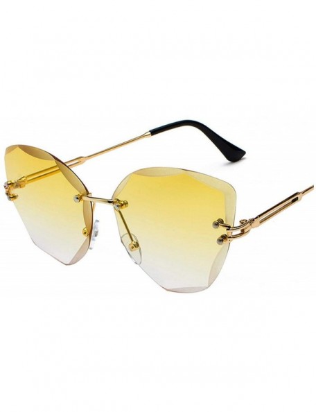 Oversized DESIGN Fashion Sun Glasses RimlWomen Sunglasses Vintage Alloy Frame Classic Shades Oculo - 4 - CP197Y6IHCY $20.98