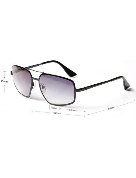 Goggle metal frame Sunglasses Men Aviator Sunglasses Womens Fashion driving sunglasses 8usa1004 - C-2 Black Frame - CK11ITAQU...