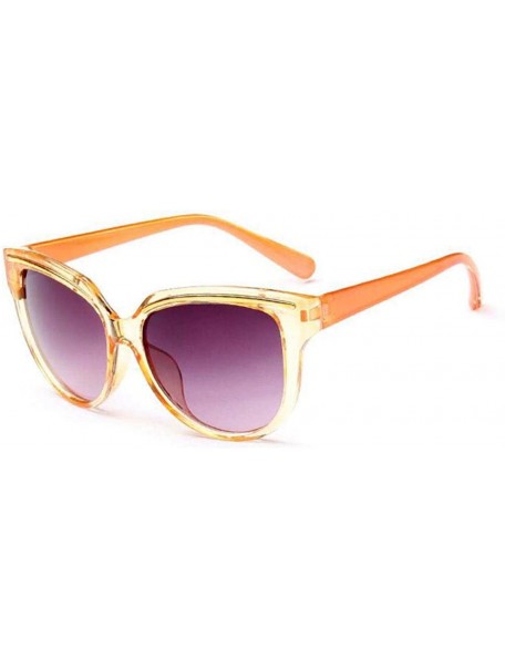 Aviator Vintage Sunglasses For Women Fashion Brand Designer Cat Eye Sun Random Color - Orange - CX18YZUR9Q3 $11.99