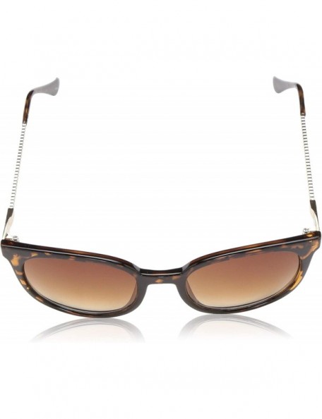 Shield Women's LD254 Rectangular Sunglasses with 100% UV Protection - 54 mm - Tortoise & Gold - CR18O30G8XU $39.30