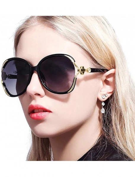 Oversized Classic Polarized Sunglasses for Women Oversized - Fashion Retro Sun Glass for Driving - 100% UV Protection - CK18S...
