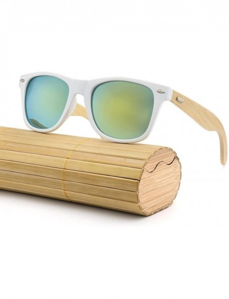 Goggle 2018 Bamboo Sunglasses Wooden Wood Retro Vintage Summer Glasses for Men Women - M - CK18EM4T4UQ $8.78