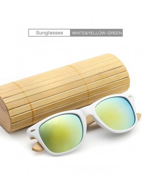 Goggle 2018 Bamboo Sunglasses Wooden Wood Retro Vintage Summer Glasses for Men Women - M - CK18EM4T4UQ $8.78
