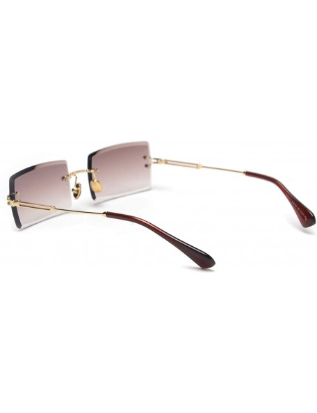 Oversized Small Rectangle Sunglasses Women RimlSquare Sun Glasses 2019 Summer Style Female Uv400 Green Brown - C2199CN2U2Y $2...