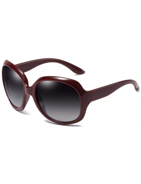 Oversized Ms. Sunglasses Polarized Sunglasses Big Frame Driving Ultraviolet Protection - H - CI18Q70SEKM $47.46