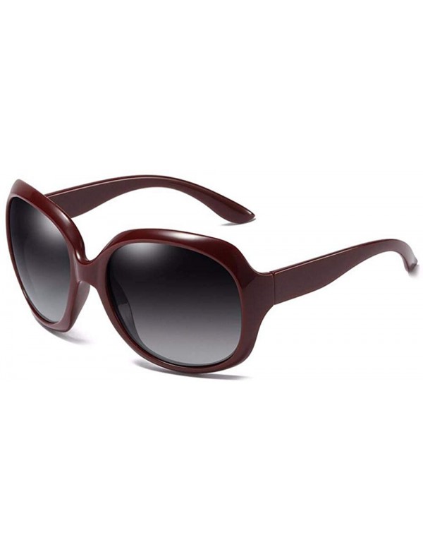 Oversized Ms. Sunglasses Polarized Sunglasses Big Frame Driving Ultraviolet Protection - H - CI18Q70SEKM $26.85