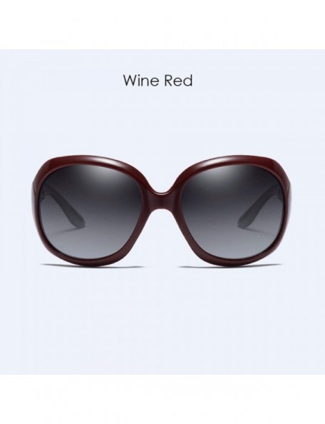 Oversized Ms. Sunglasses Polarized Sunglasses Big Frame Driving Ultraviolet Protection - H - CI18Q70SEKM $26.85