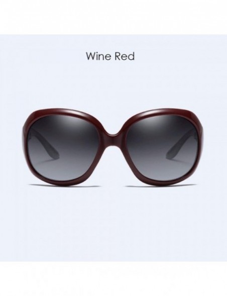 Oversized Ms. Sunglasses Polarized Sunglasses Big Frame Driving Ultraviolet Protection - H - CI18Q70SEKM $26.85