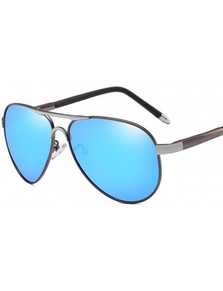 Sport Men's Sunglasses- Men's Driving UV Protection Sunglasses- Outdoor Sports Glasses - Blue - CH18SZ2WWK7 $24.28