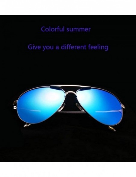 Sport Men's Sunglasses- Men's Driving UV Protection Sunglasses- Outdoor Sports Glasses - Blue - CH18SZ2WWK7 $24.28