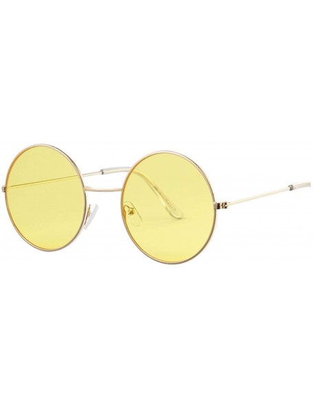 Goggle Fashion Bule Round Sunglasses Women Brand Designer Luxury Sun Glasses Cool Retro Female Oculos Gafas - CM197Y7RZ05 $12.98
