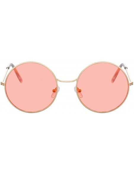 Goggle Fashion Bule Round Sunglasses Women Brand Designer Luxury Sun Glasses Cool Retro Female Oculos Gafas - CM197Y7RZ05 $12.98