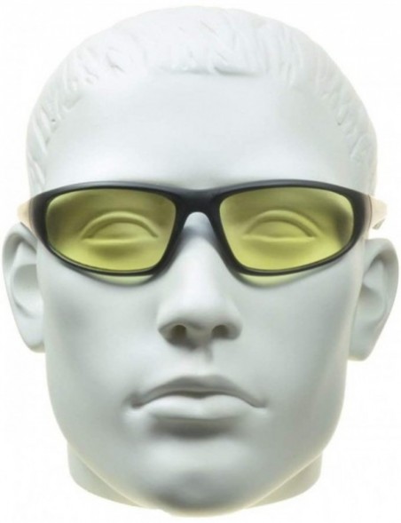 Wrap Bifocal Sunglass Readers ANSI Z87 Safety Grey Clear Yellow HD Outdoor - Yellow - CM18DT7H7GG $19.70
