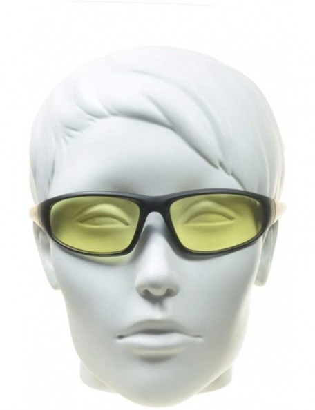 Wrap Bifocal Sunglass Readers ANSI Z87 Safety Grey Clear Yellow HD Outdoor - Yellow - CM18DT7H7GG $19.70