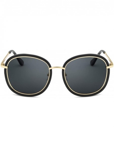 Oversized Womens Mirrored Sunglasses Polarized-Round Frame Oversized Sunglasses for Women with UV400 Protection - CP18NH5G4HW...