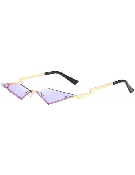 Oversized Fashion Sunglasses Irregular Protection Glasses - A-purple - CH196MC8UU0 $10.41