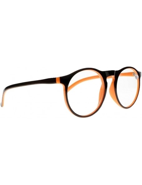 Oval Woman Vintage Stylish Simple Oversized Oval Frame Reading Glasses - Orange - CJ185DMS60Q $9.37