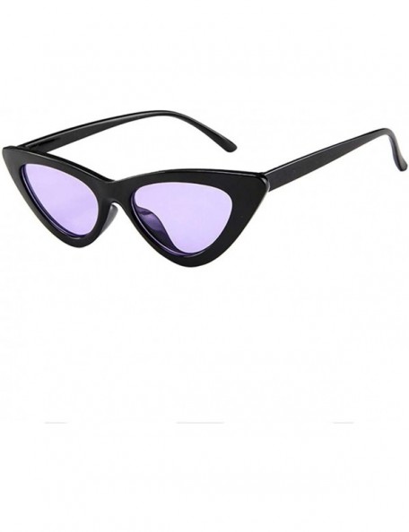 Cat Eye Women Retro Fashion Goggles Mirror Protection Cat Eye Sun Glasses - P - C018Q4X06R9 $6.32