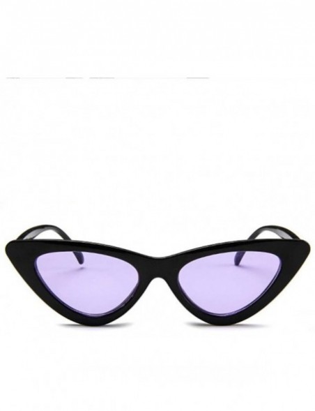 Cat Eye Women Retro Fashion Goggles Mirror Protection Cat Eye Sun Glasses - P - C018Q4X06R9 $6.32