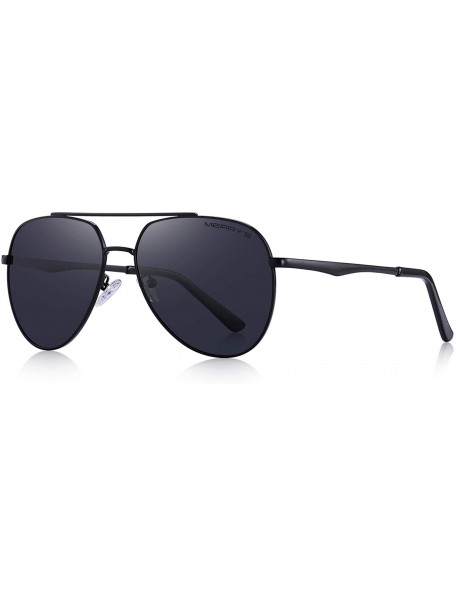 Sport Classic Pilot HD Polarized Sunglasses for Men Women Fashion Driving sun glasses 60mm S8316 - Black - CS18KXCWCUT $28.92