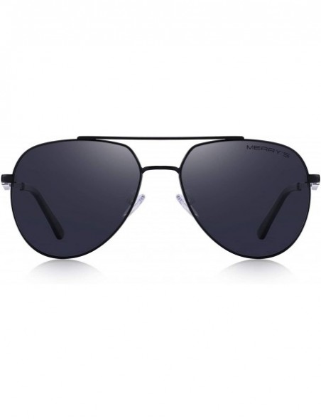 Sport Classic Pilot HD Polarized Sunglasses for Men Women Fashion Driving sun glasses 60mm S8316 - Black - CS18KXCWCUT $17.20