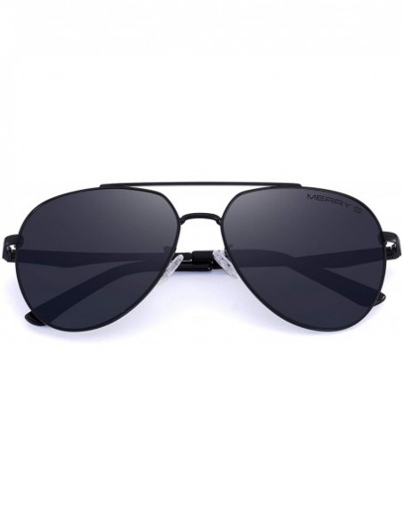 Sport Classic Pilot HD Polarized Sunglasses for Men Women Fashion Driving sun glasses 60mm S8316 - Black - CS18KXCWCUT $17.20