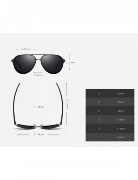 Aviator Driving Polarized Sunglasses Men TAC Lens Flat Top Tr90 Male Sun Glasses Fashion - Black - CK18KMOU62K $10.30