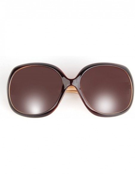 Round Oversized Women's Uv400 Protection Polarized Simple Sunglasses Lsp3113 - Polarized Brown - CY11OH83JT7 $16.04