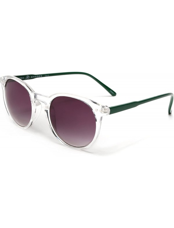 Oval Liz and Rick Classic Round Vintage Sunglasses - Black - CS12E0DY4VP $15.21