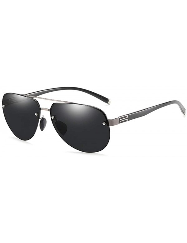 Oversized Women/Men Lightweight Oversized Aviator Night Vision Driving Sunglasses - Mirrored Polarized Lens - C1190HTGY8A $12.15