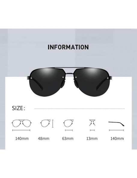 Oversized Women/Men Lightweight Oversized Aviator Night Vision Driving Sunglasses - Mirrored Polarized Lens - C1190HTGY8A $12.15