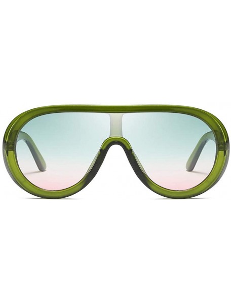 Rimless Retro Personalized Colorful Oversized Goggle Sunglasses For Unisex Women Men - D - CS196LW80IT $19.07