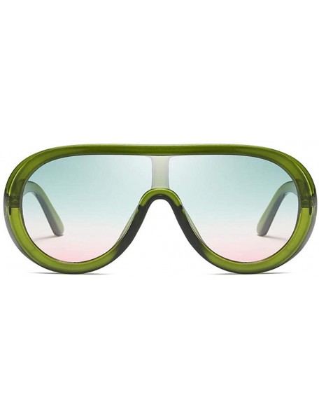 Rimless Retro Personalized Colorful Oversized Goggle Sunglasses For Unisex Women Men - D - CS196LW80IT $9.00