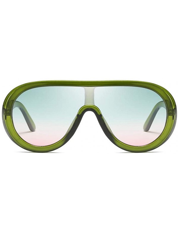 Rimless Retro Personalized Colorful Oversized Goggle Sunglasses For Unisex Women Men - D - CS196LW80IT $17.36